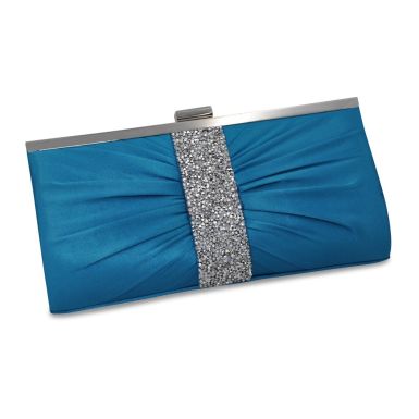 Petrolfarbene_Satin-Optik_Clutch_mit_Strassbesatz_Steuer_Modeschmuck