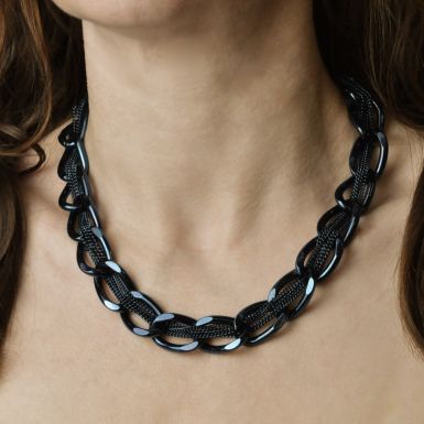 Steuer_Modeschmuck_Gliederkette_Metall_schwarz